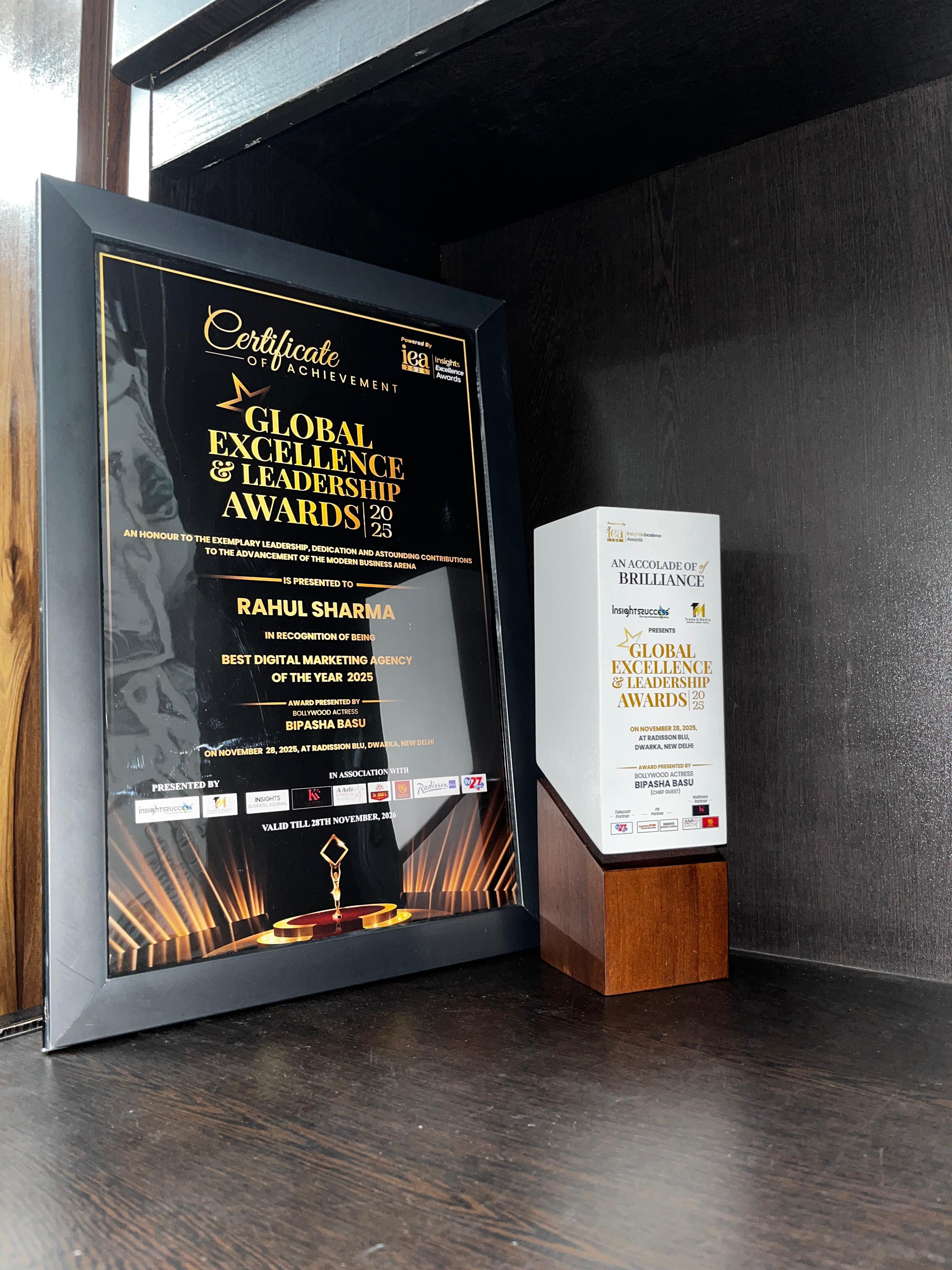 Global Excellence & Leadership Awards 2025 – Rahul Sharma